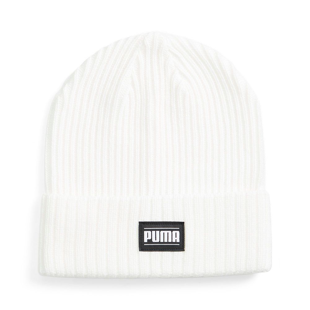 Шапка PUMA Ribbed Classic Cuff Beanie, 02403806, белый