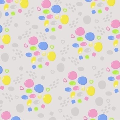 Абстрактный пастельный принт с леденцами