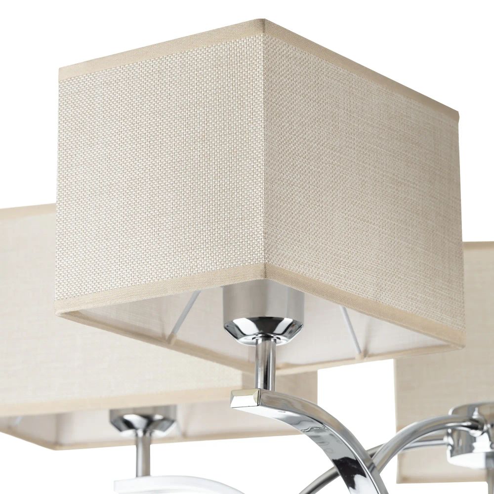 Citilux Эвора Квадро CL460251 Люстра с бежевыми абажурами