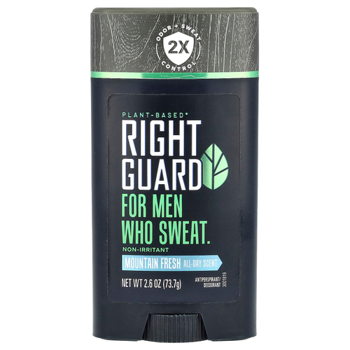 Right Guard, антиперспирант/дезодорант на растительной основе, для мужчин, Mountain Fresh, 73,7 г (2,6 унции)