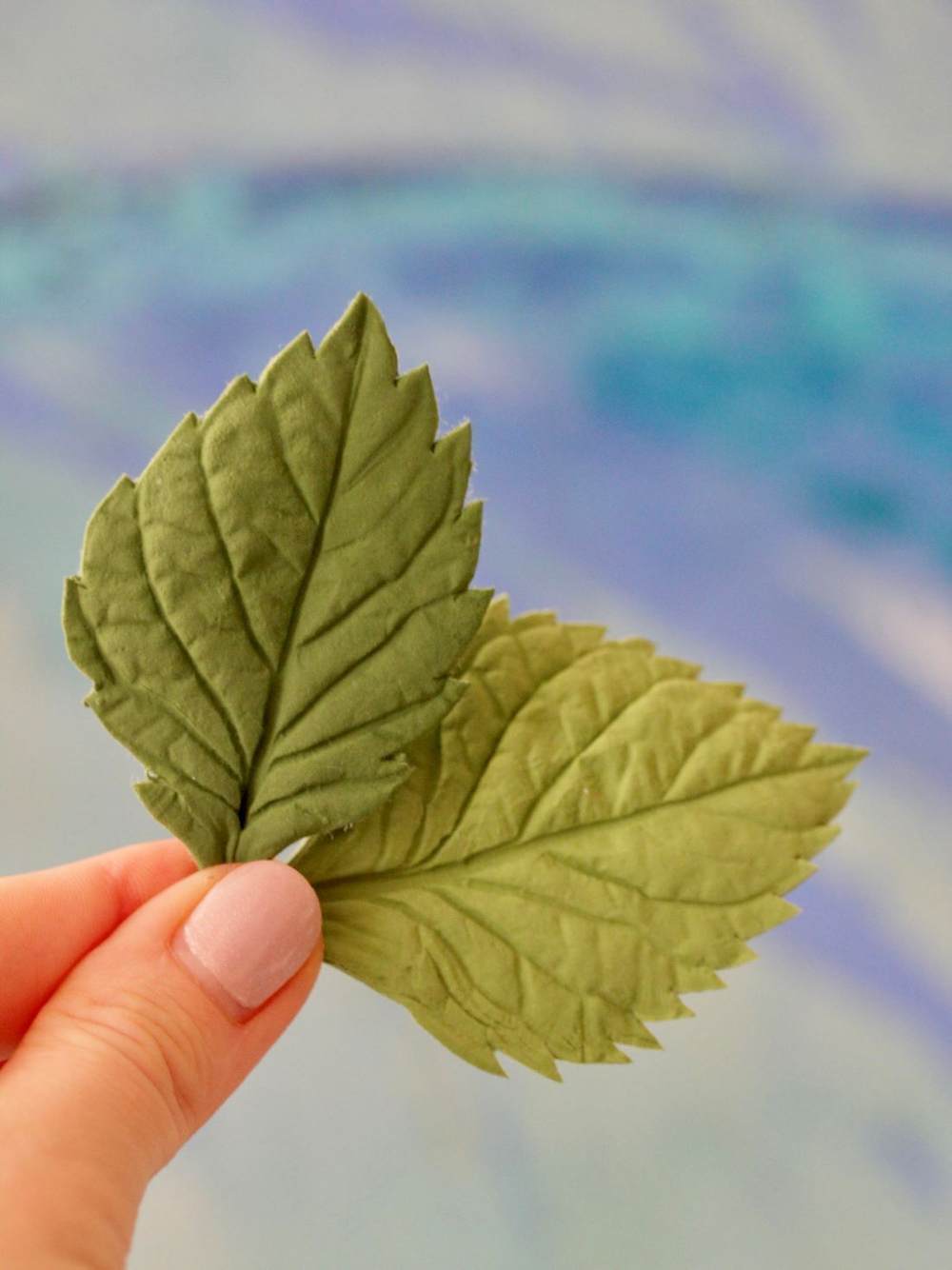 Молды силиконовые для лепки листьев Гортензии. Набор 4 вида. / универсальная форма для листьев гортензии, малины, ежевики, смородины и мяты