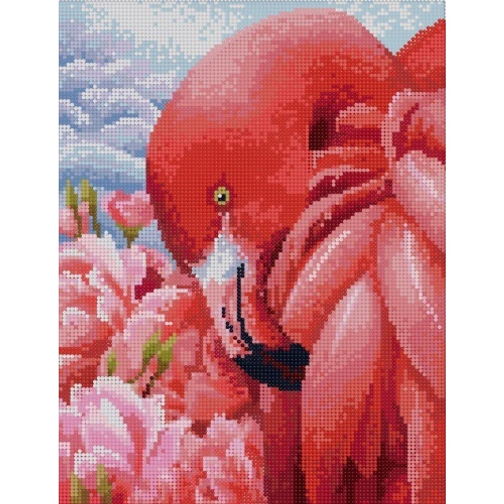 Алмазная мозаика на подрамнике 30*40 KiKi «Нежные пёрышки», полная выкладка