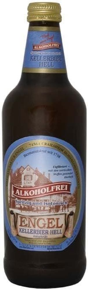 Безалкогольное пиво Engel Kellerbir Hell Alkoholfrei 0.5л - стекло (5 шт)