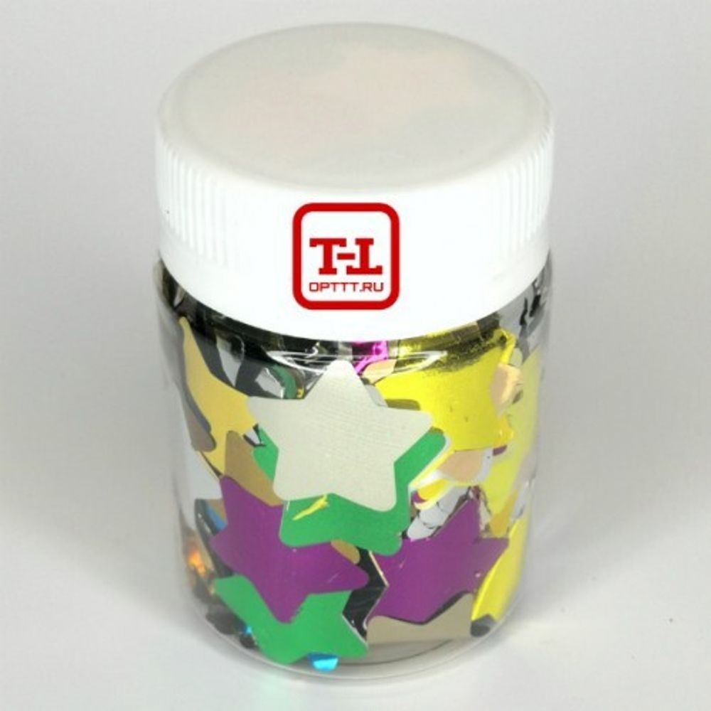 БЛЕСК 108 КОНФЕТТИ ЗВЁЗДЫ - МИКС 1,5 сантиметра