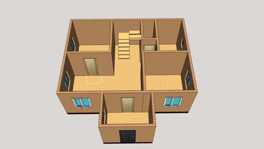 Каркас дома 8 x 8 м