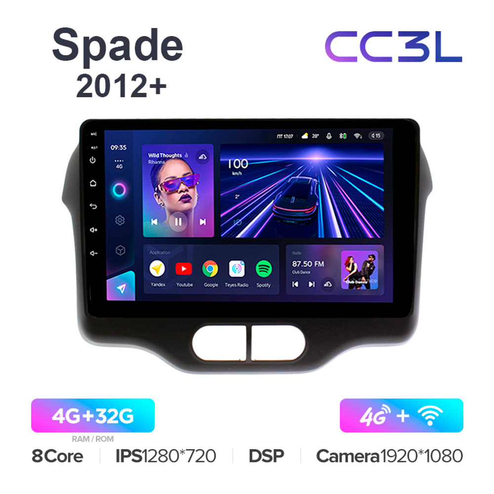 Teyes CC3L 9"для Toyota Spade 2012+