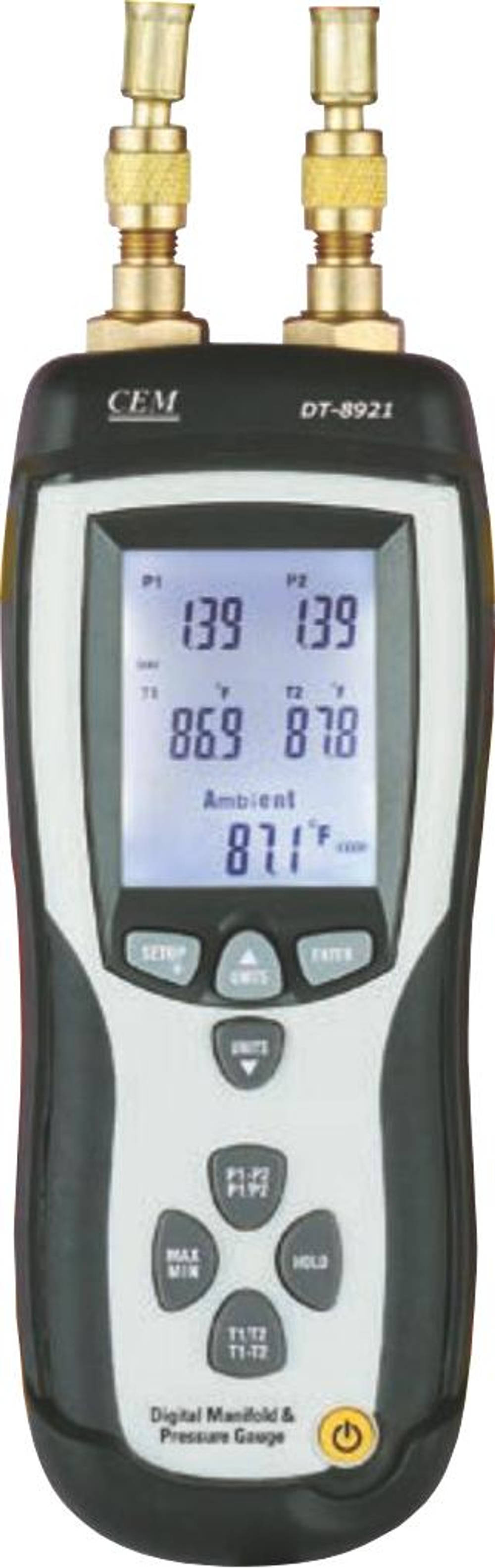 Манометр дифференциальный двухканальный - термометр СЕМ DT-8921