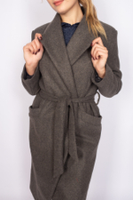 Удлиненное пальто из кашемира с поясом Nadya