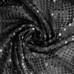 Трикотаж Пайетки, 61 гр/м2, 110 см, чёрный/чёрный