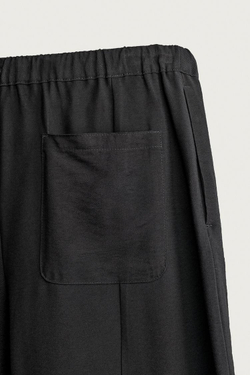ZARA БРЮКИ-БАЛОНЫ ИЗ СТРУЯЩЕЙСЯ ТКАНИ, ЧЕРНЫЙ