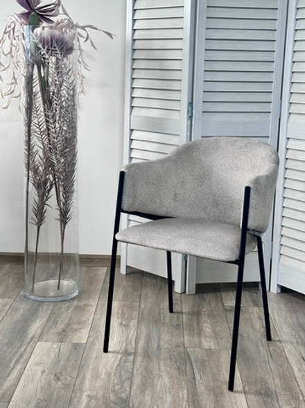 Стул М-City DISAUR Дилл, Lana 80 Серый, ткань, Черный каркас