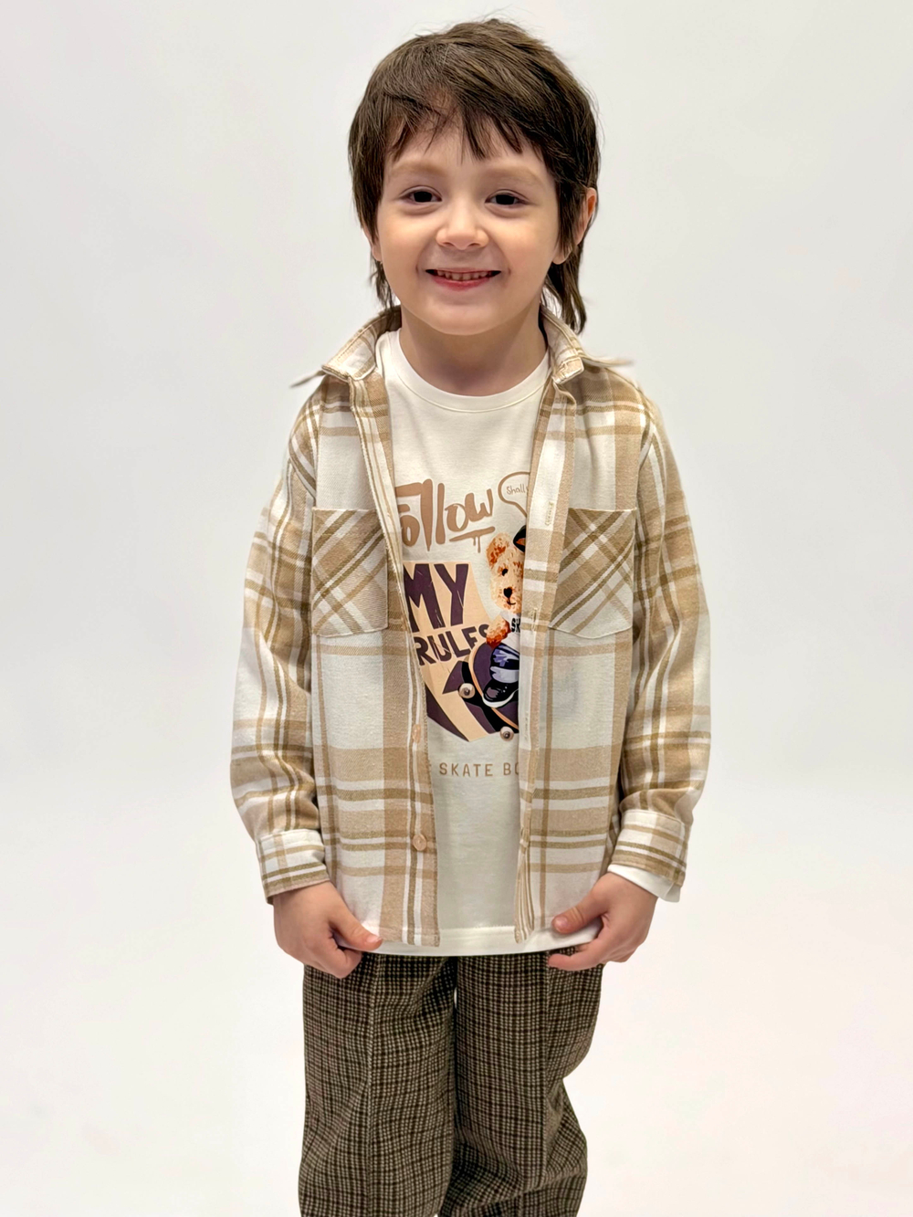 Сорочка для мальчика 3-8 лет