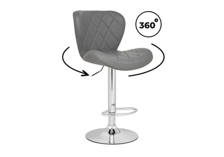 Барный стул Woodville Porch gray, chrome, ножки хром