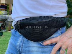 Мужская поясная сумка из кожи питона BG-402