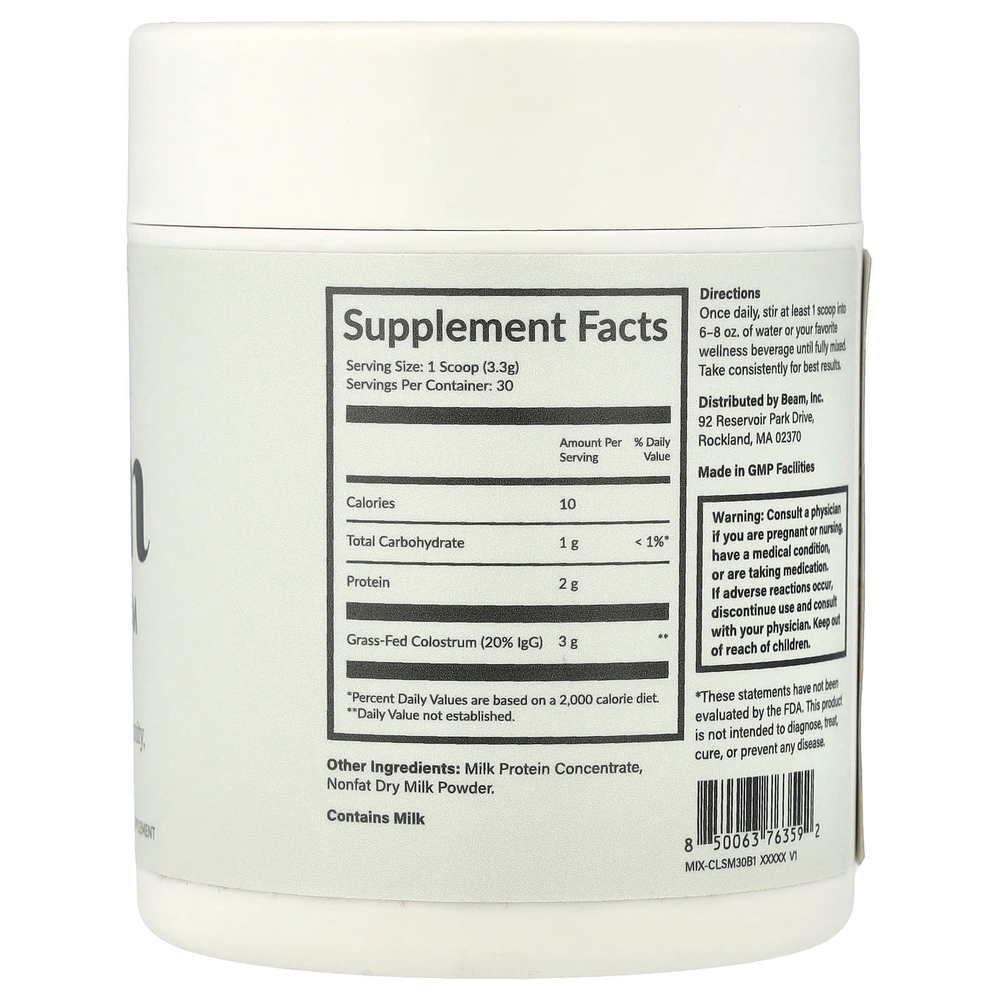 Beam, молозиво, без добавок, 100 г (3,53 унции)