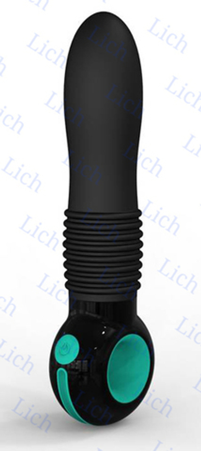Чёрный вибратор O-zone с рёбрышками у основания