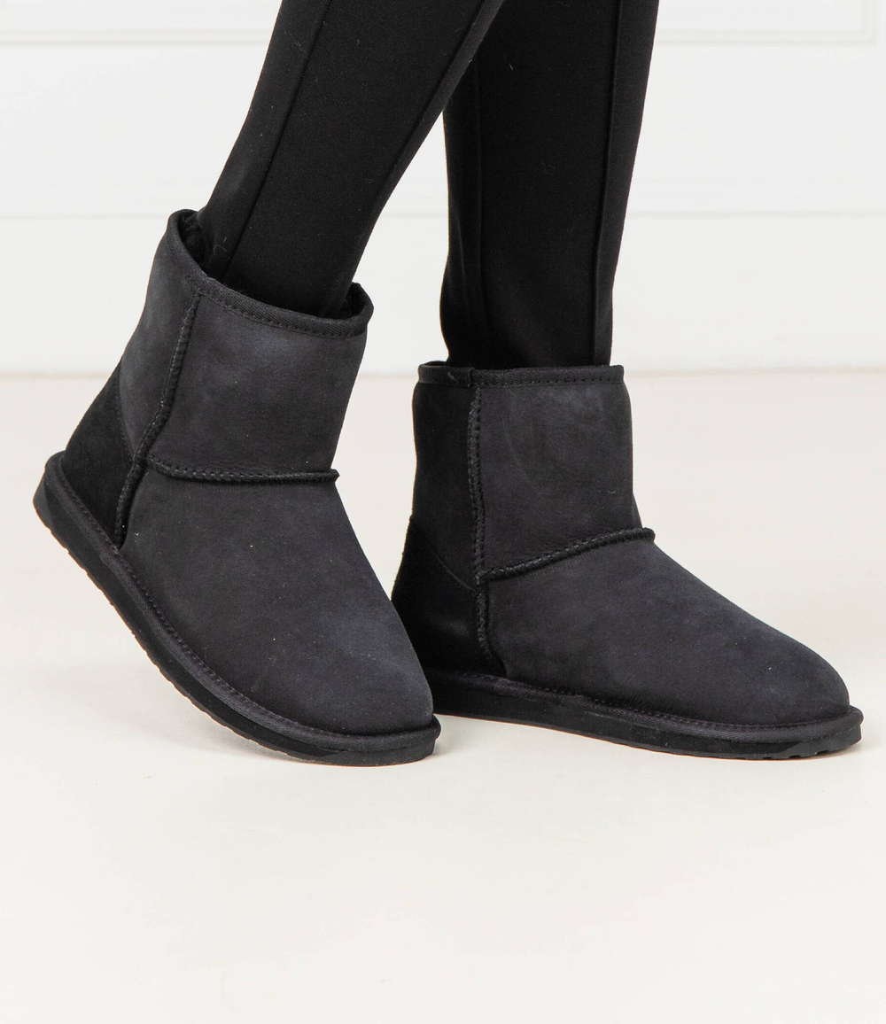 Кожаные угги stinger mini EMU Australia - черный(W10003)