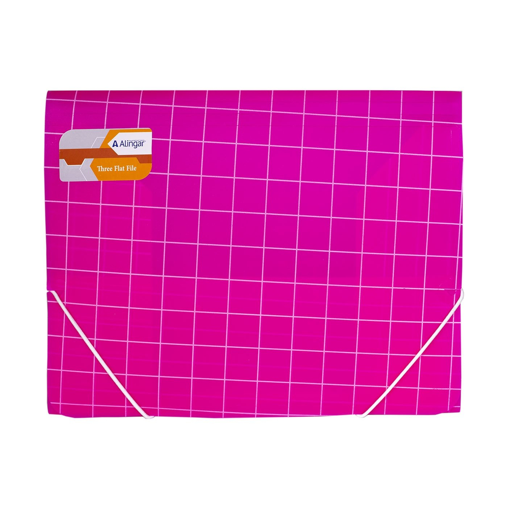 Папка на резинке Alingar, A4, 250х320 мм, 400 мкм, ассорти, матовая, "Square"