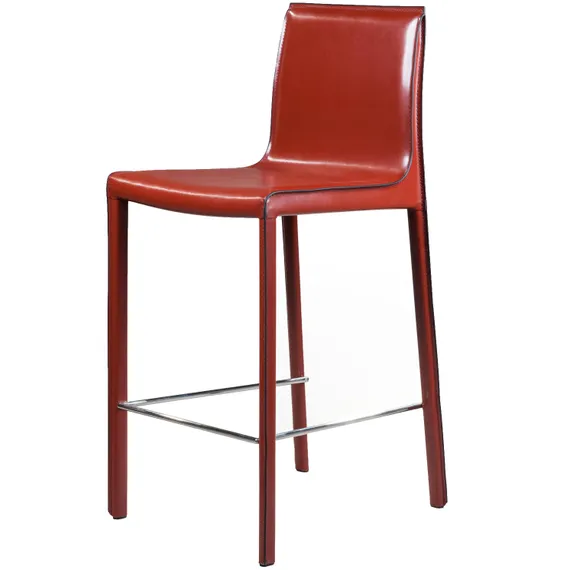 Полубарный стул Barrie 65 см красная кожа