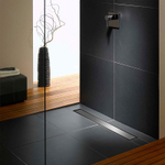 Душевой лоток AZARIO D40 Klasik 850 мм, боковой слив, пластиковый, решетка из нержавеющей стали (AZ-CH 850 K)