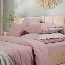 Постельное белье 1.5 спальное Sharmes Rustic розовый меланж