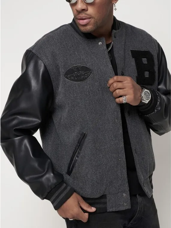 Бомбер мужской, цвет серый, размер 48