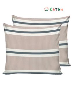 Постельное белье сатин Milky Garden "Alaska (компаньон)" 2-спальное Наволочка 70х70 см 2 шт Простынь на резинке 160x200 см Пододеяльник 175x215 см