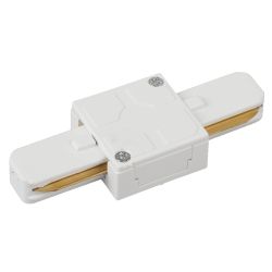 Коннектор питания ЭРА TR7-C 2W I WH для однофазного шинопровода прямой белый | Однофазный шинопровод и аксессуары