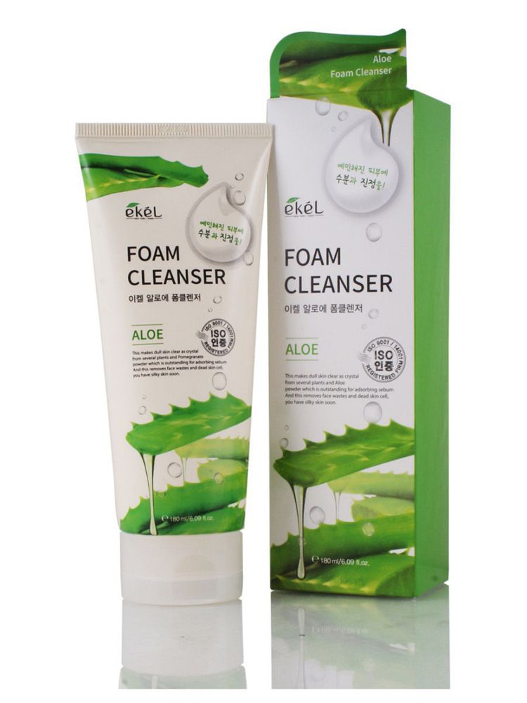 Ekel Aloe Foam Cleanser увлажняющая пенка для умывания с экстрактом алоэ