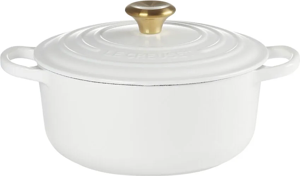 Le Creuset Чугунная кастрюля Signature 20 см 2,4 л белый EAN 024147325277