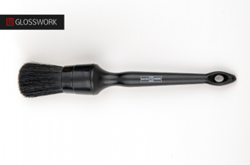Glosswork Detailing Brush #10 Кисть для детейлинга из  синтетической щетины черная 15мм, GWBR-102