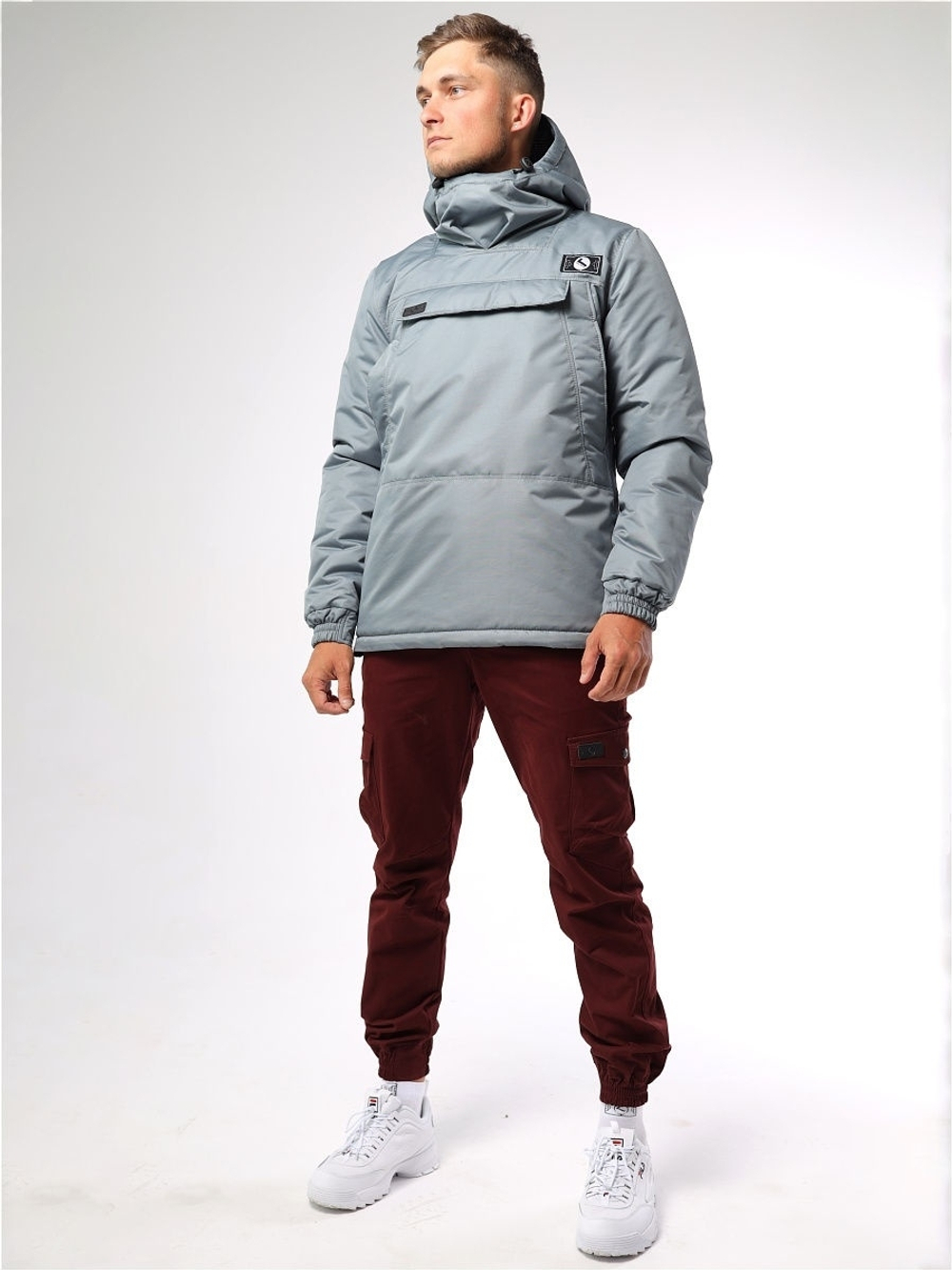 Анорак зимний мужской Город Горький светло-серый