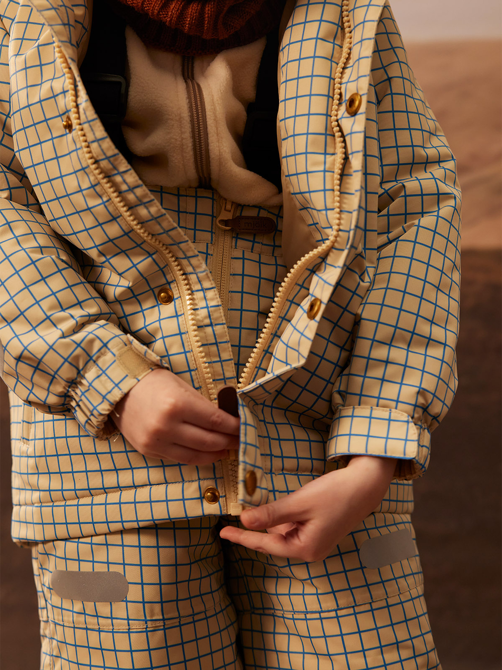 ПРЕДЗАКАЗ Куртка утеплённая демисезонная Mjölk Graphic Check, утеплитель 120гр/м2