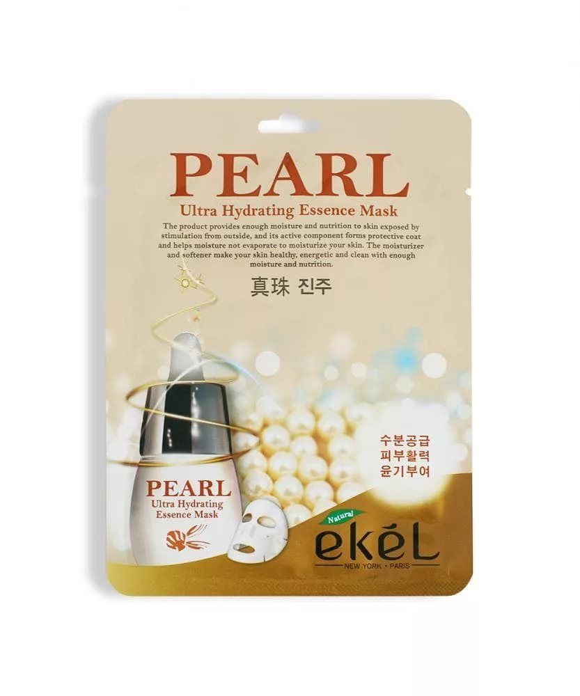 Тканевая маска с экстрактом жемчуга EKEL Pearl Ultra Hydrating Essence Mask