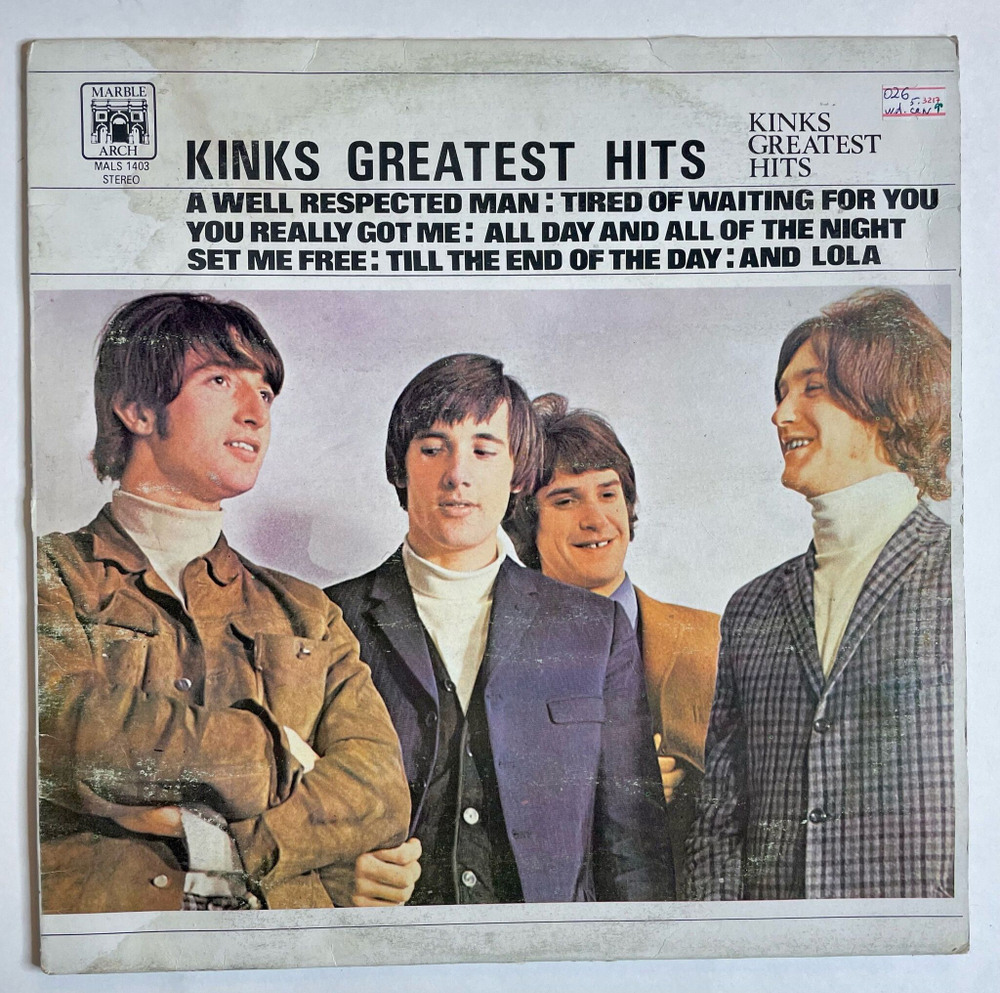 Винтажная виниловая пластинка LP The Kinks Greatest Hits (Canada 1971)