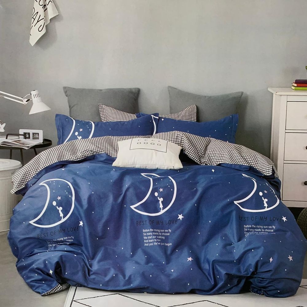 ZEPHYR HOME Постельное белье на двуспалку Синий луна