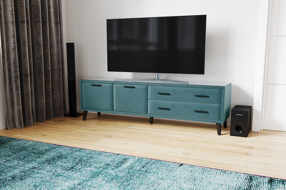 Тумба ТВ Виго 1,6, Бирюзовый