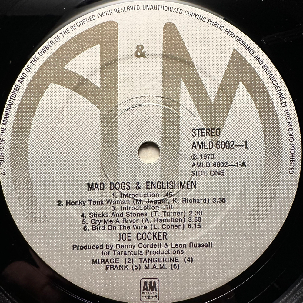 Joe Cocker - Mad Dogs & Englishmen 2LP (Англия)
