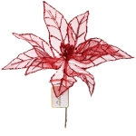 Украшение новогоднее «Пуансеттия - Блестящее утро» 33 см, Красный