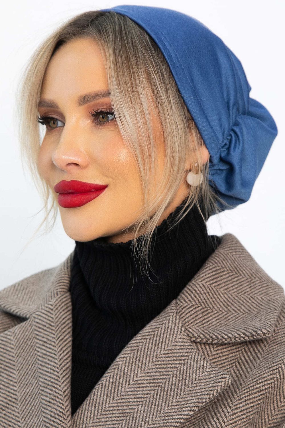 Чалма с резинкой (пепельно-синяя) ЧР3-23М LT Collection