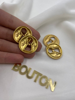 Пуговицы Скиапар. золотистые "Замочная скважина"