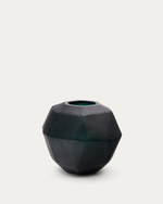 Ваза Geonix из зеленого стекла 22 см