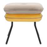 Пуф pea, велюр, бежевый/желтый
