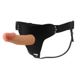 Телесный полый мужской страпон Stark - 17,5 см.