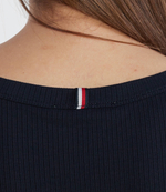 Блузка 5X2 RIB O-NK LS Tommy Hilfiger - темно-синий(WW0WW38869)