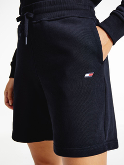 Женские Шорты теннисные Tommy Hilfiger RW Terry Roled-up Short - desert sky