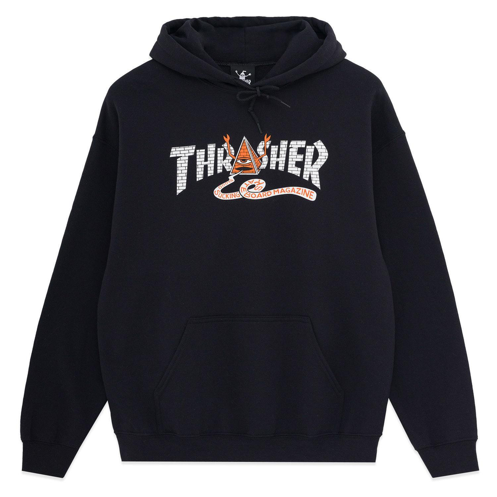 Худи Thrasher X TOY Machine Pyramid Black