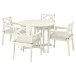 Стол + 4 стула - BONDHOLMEN IKEA/ БОНДХОЛЬМЕН ИКЕА, 115х75 см, белый