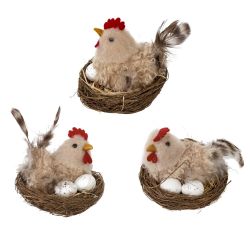 GAEM Изделие декоративное "Гнездо пасхальное" (блок 6шт), L7 W7 H7 см, 3в.