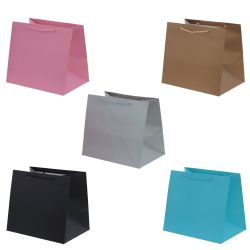 GAEM Пакет подарочный (бумага 230г/м2, блок 12шт), L28 W20 H25 см, 5в.